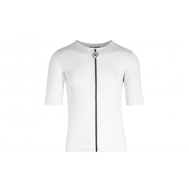 Assos Men's White Summer Skin Layer Short Sleeve Base Layer 