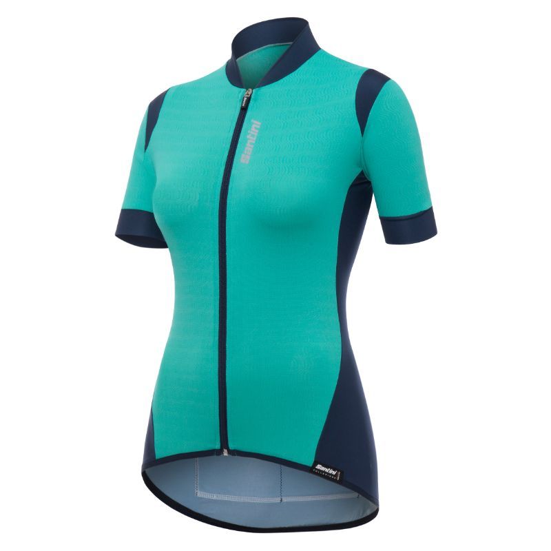 Santini Ladies Blue Wave Short Sleeve Jersey