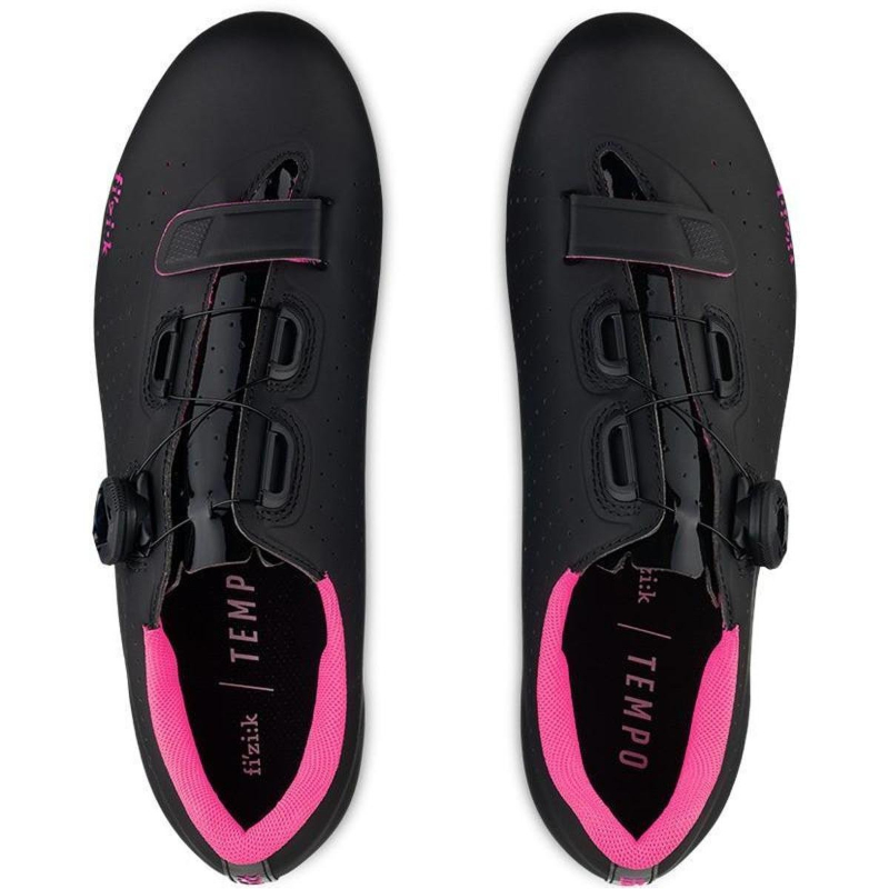 Shop Fizik Unisex Black/Pink Tempo Overcurve R5 Road Shoes Cycle Lab