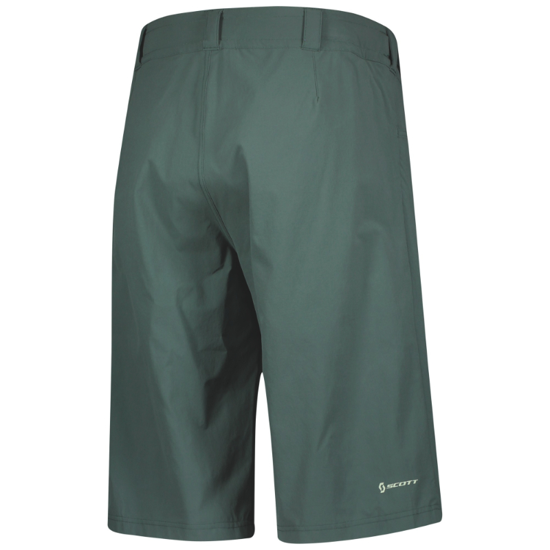 Scott Men's Green Trail Flow With Pad Baggy Shorts