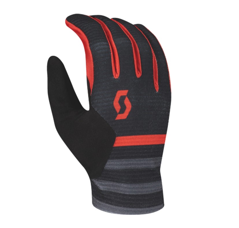 Scott Ridance Black/ Fiery Red Long Finger Gloves 