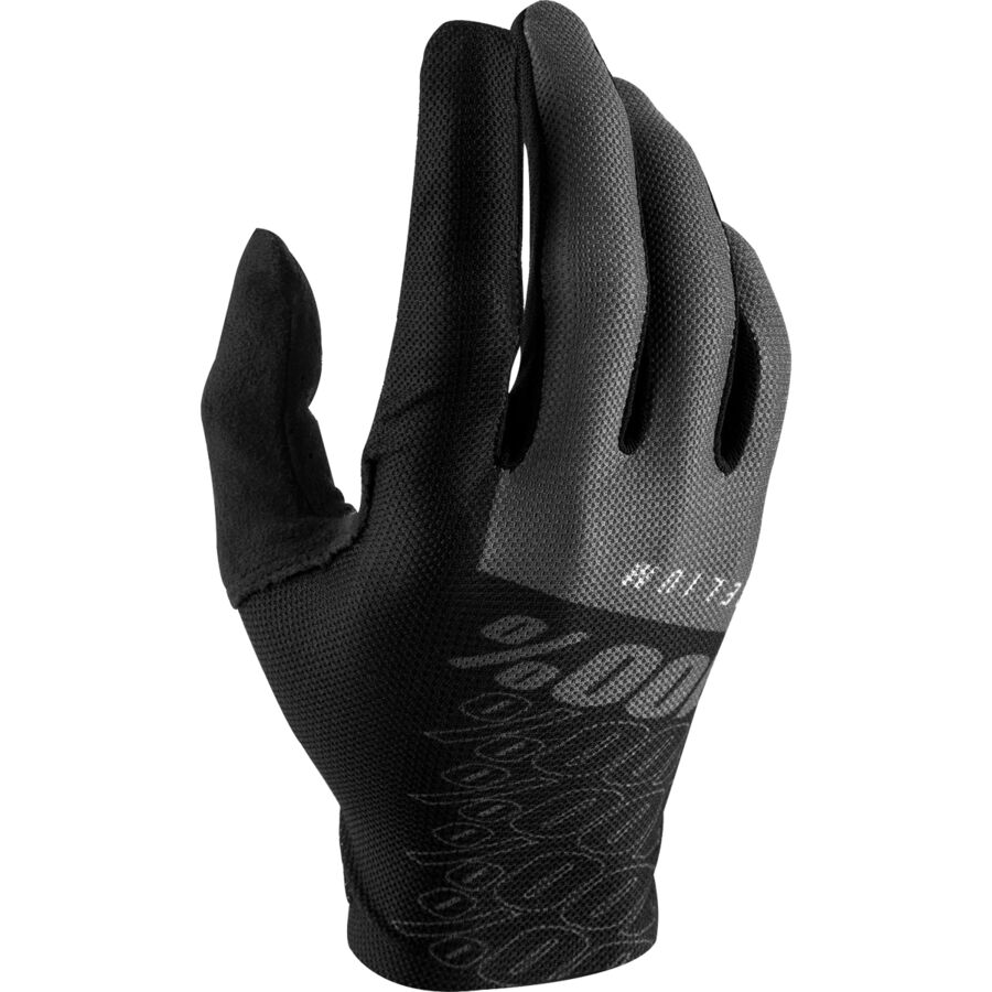 100% Celium Black/Grey Long Finger Gloves