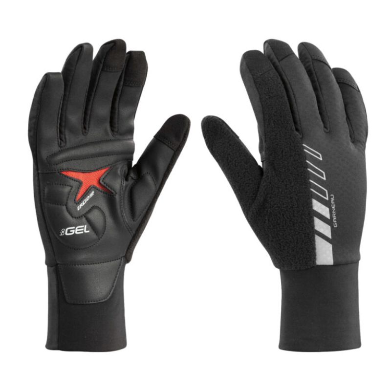 Louis Garneau Black Biogel Thermo Long Finger Gloves