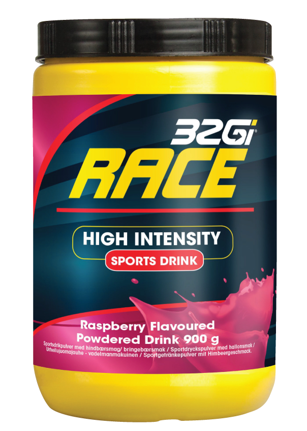 32GI Race 900g Tub -  Raspberry 