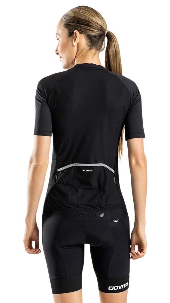 Ciovita Ladies Black Nucleo Sportsfit Short Sleeve Jersey
