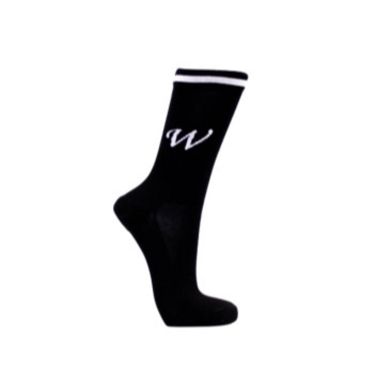 Wattz Unisex Black Plain J 7 Inch Socks