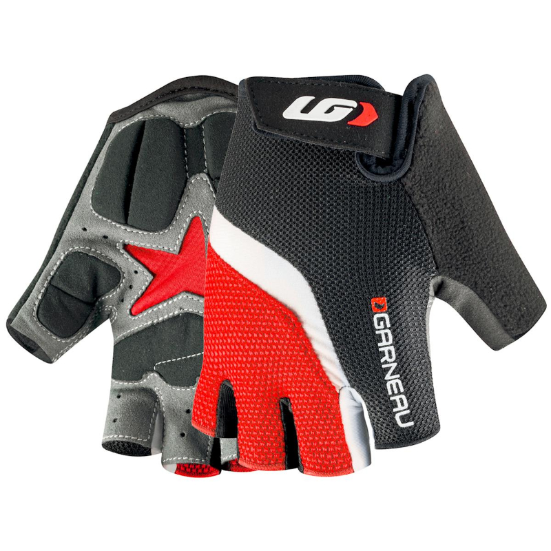  Louis Garneau Unisex Red Biogel RX-V Short Finger Gloves