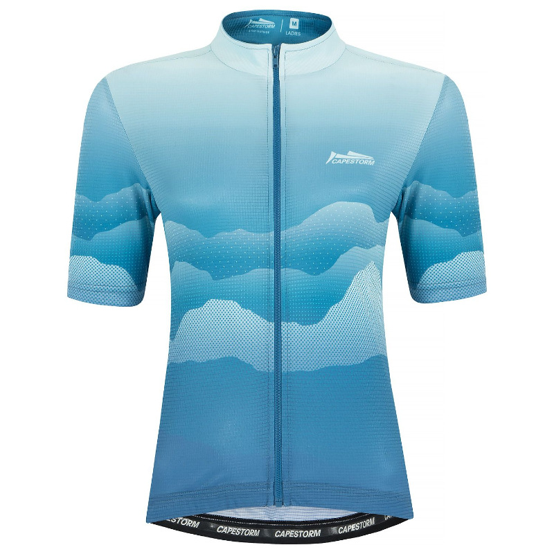 Capestorm Ladies Teal Mountain Trail Short Sleeve Jersey