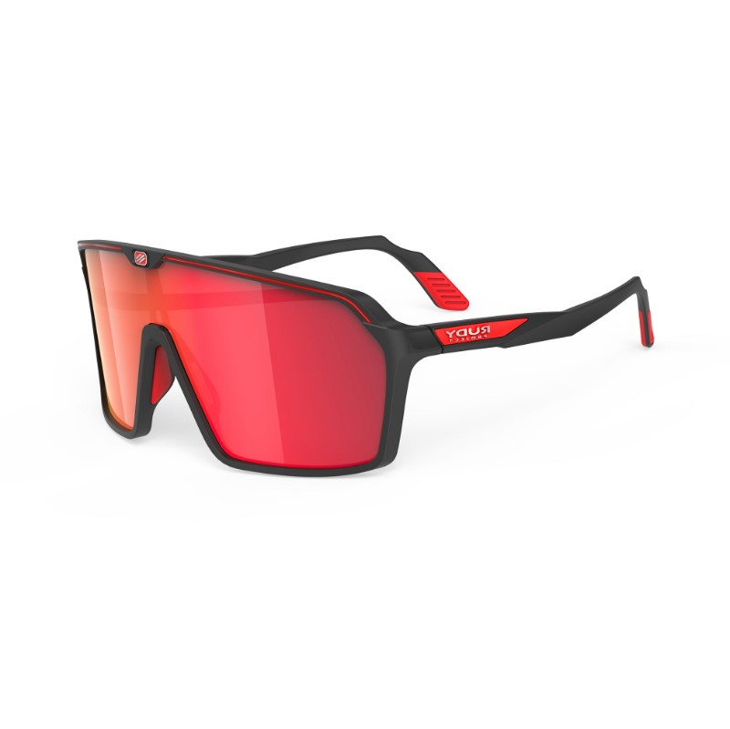 Rudy Project Unisex Black Matte/ MLS Red Spinshield Sport Sunglasses