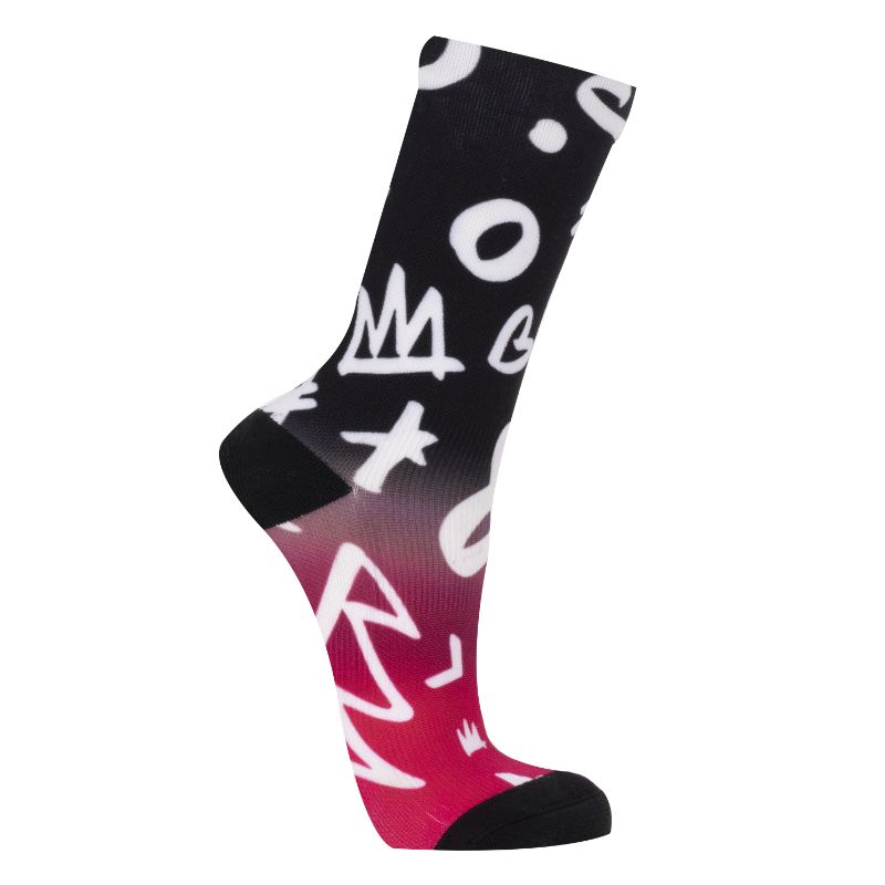 Wattz Ladies Print Grafitti Socks 