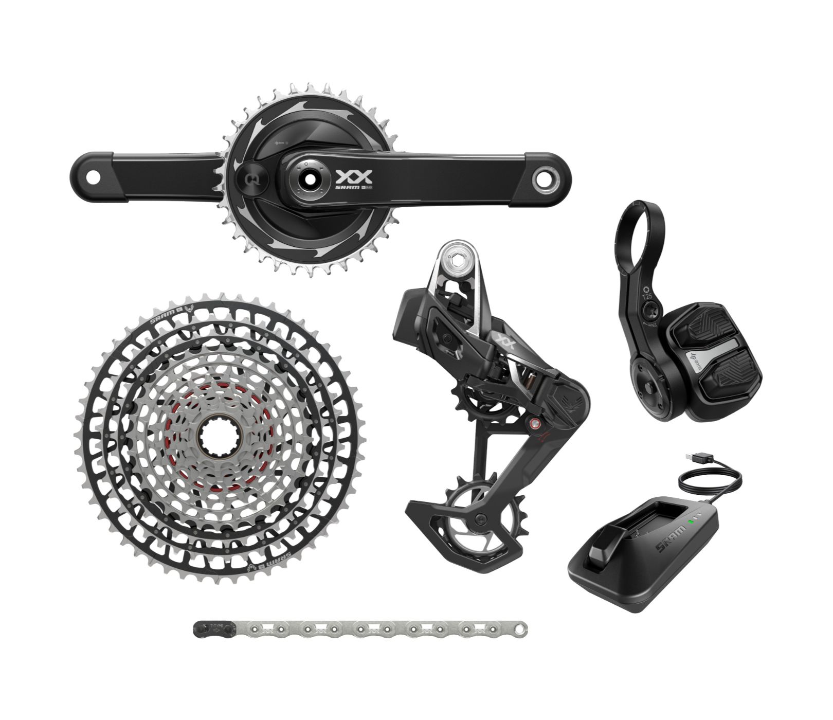 SRAM XX SL T-Type Eagle AXS Power Meter Mountain Bike Group Set 
