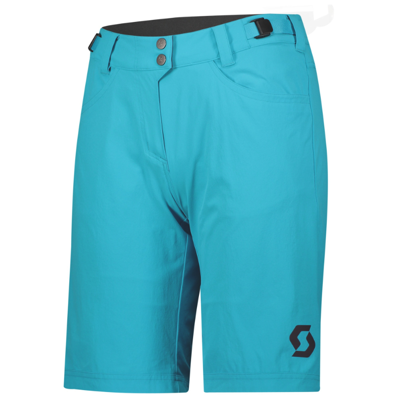 Scott Ladies Breeze Blue Trail Flow With Pad Baggy Shorts