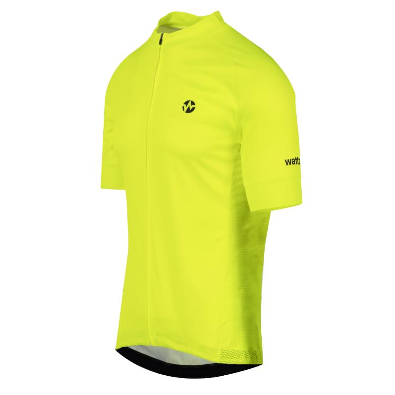 Wattz Safety Yellow Short Sleeve Men's Jersey