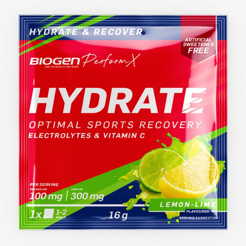 Biogen Sports Hydration 16G Lemon and Lime Sachet