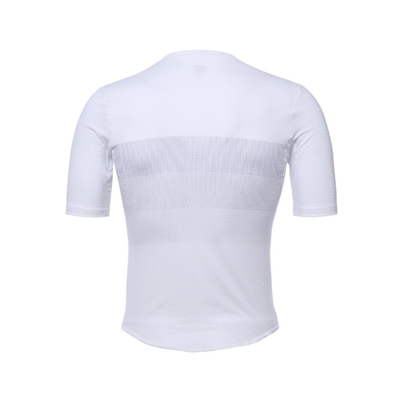 Santini Men's White Short Sleeve Base Layer