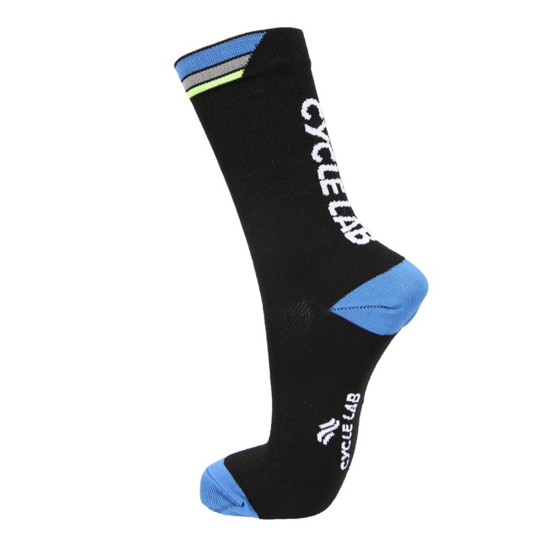Cycle Lab Unisex Black Stripe 7 Inch Socks