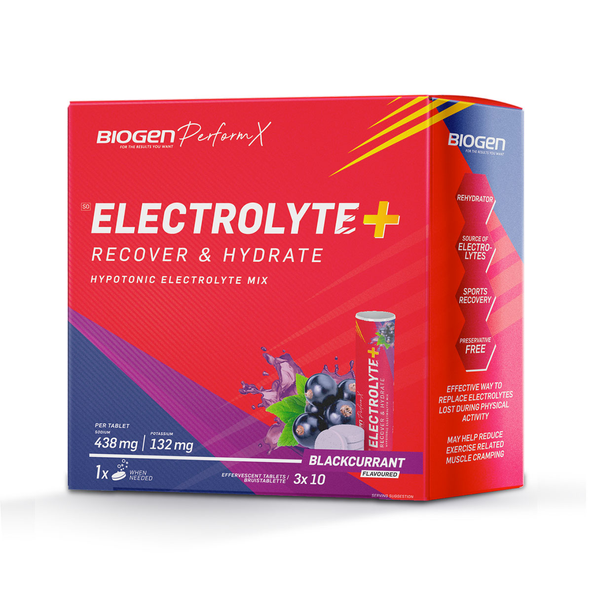 Biogen Electrolyte+ 30 Tabs - Blackcurrent