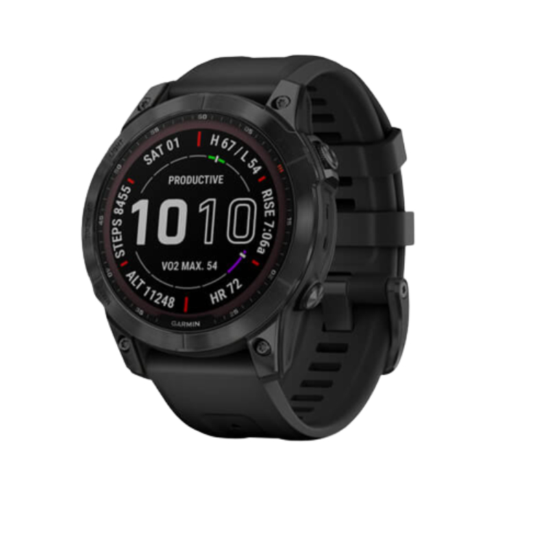 Garmin Fenix 7 Saphire Black DLC Titanium with Black Band Smart Watch