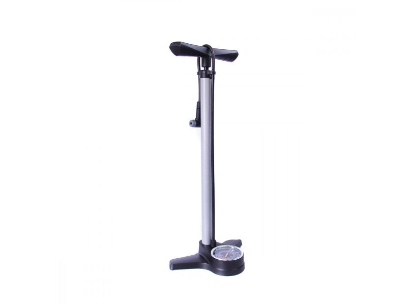 Speedmaster Floor Pump with Gauge & Smart Head Silver