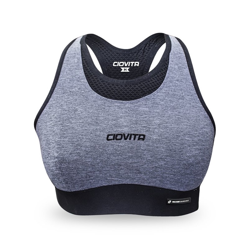 Ciovita Supremo Grey/Black Sports Bra