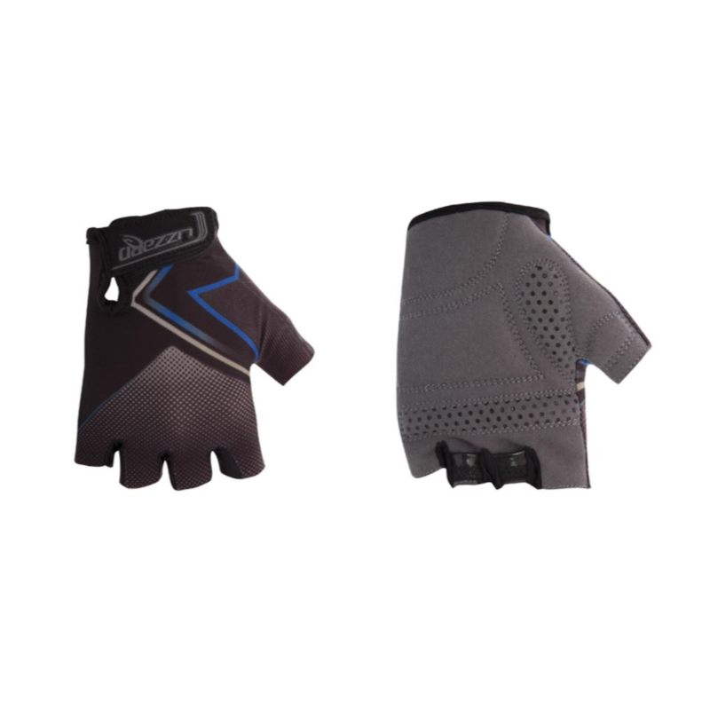 Lizzard Junior Black Blue Short Finger Gloves