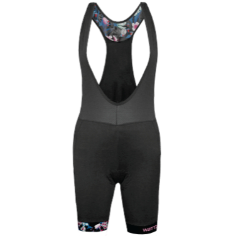 Wattz Floral Noir Explode Gel Ladies Bibshorts