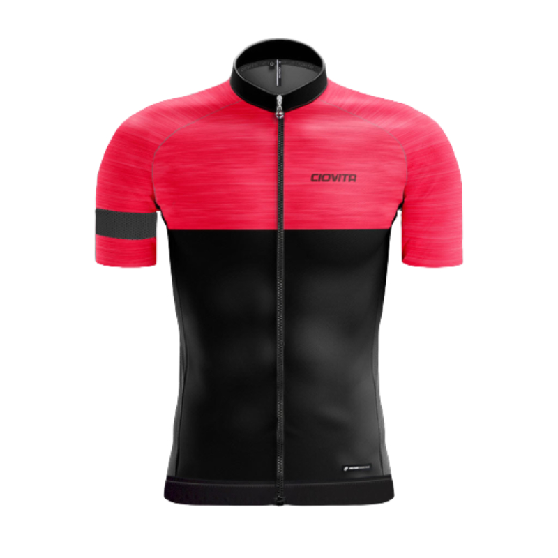 Ciovita Men's Opera Racefit Ruby Black Short Sleeve Jersey