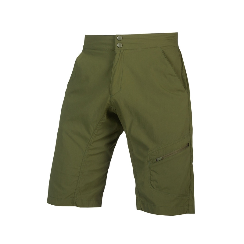 Endura Men's Green Hummvee Lite Baggy Shorts with Liner