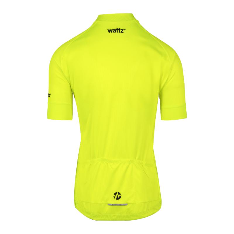 Wattz Safety Yellow Short Sleeve Men's Jersey