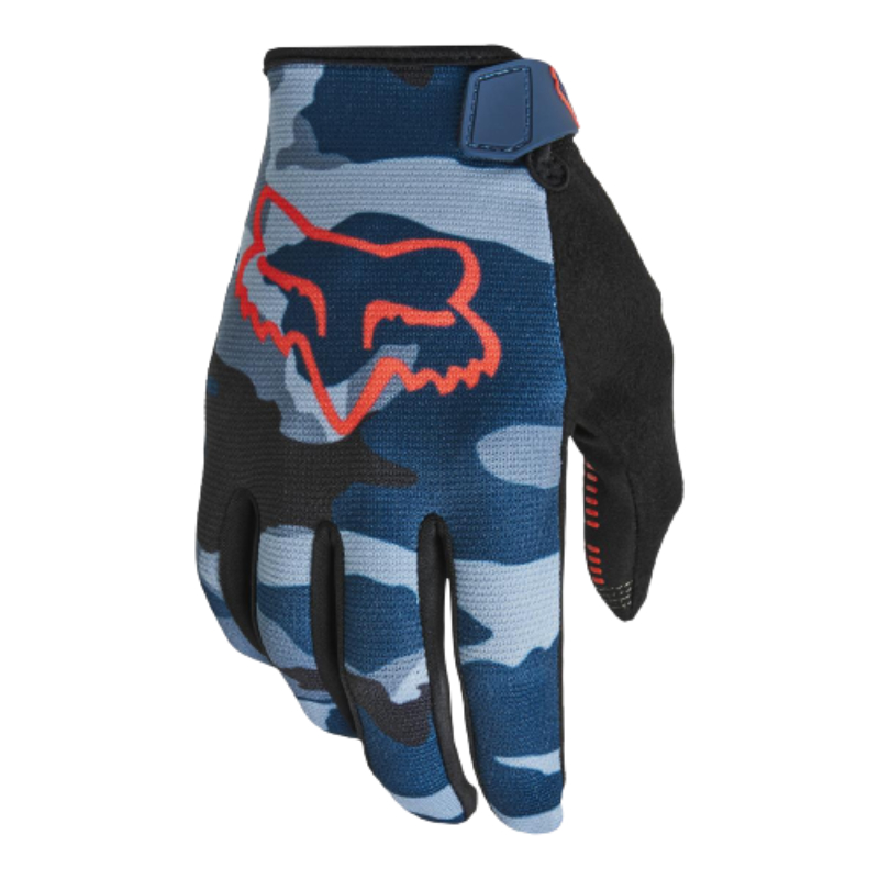 Fox Ranger Blue Camo Gel Long Finger Gloves