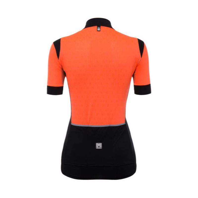 Santini Ladies Orange Wave Short Sleeve Jersey