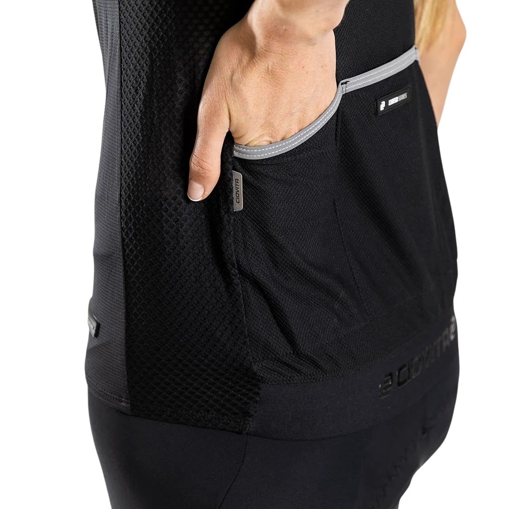 Ciovita Ladies Black Nucleo Sportsfit Short Sleeve Jersey