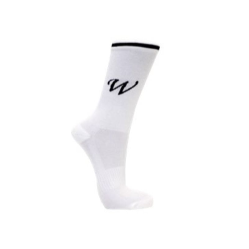 Wattz Unisex White Plain J 7 Inch Socks