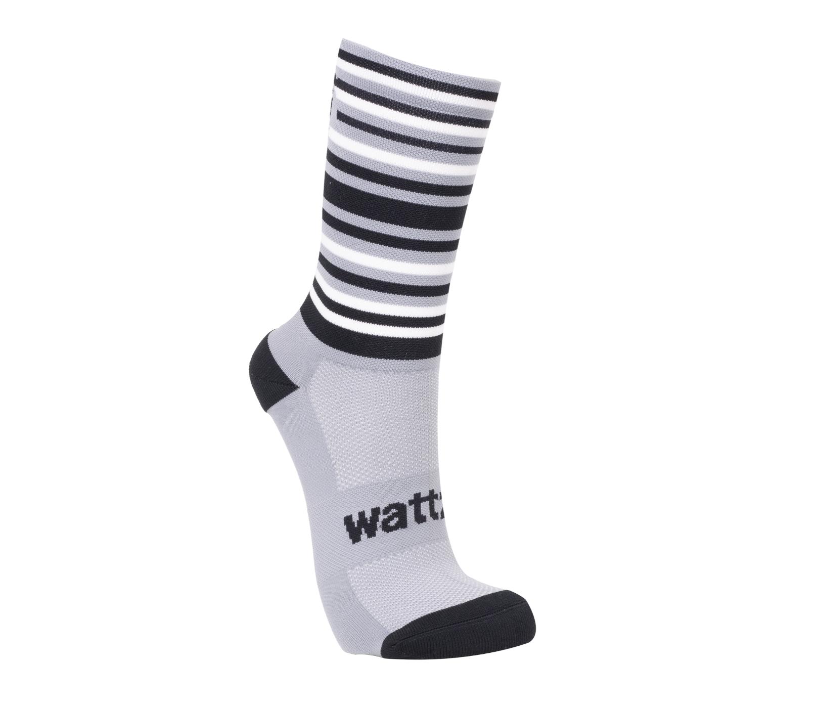 Wattz Knit Grey/White Men's Socks