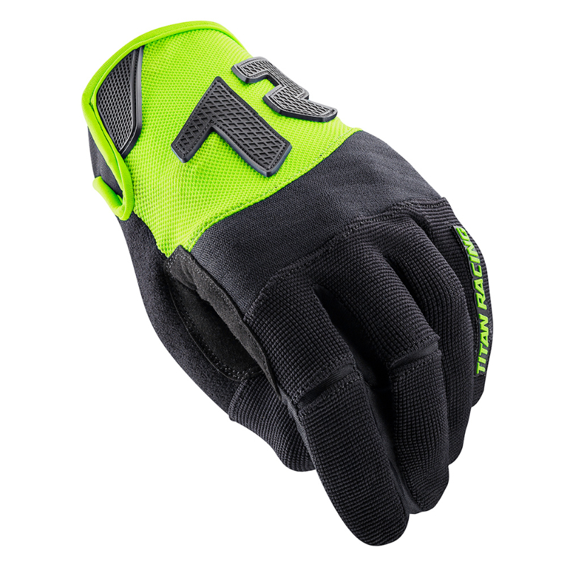 Titan Clutch Black/Green Long Finger Gloves