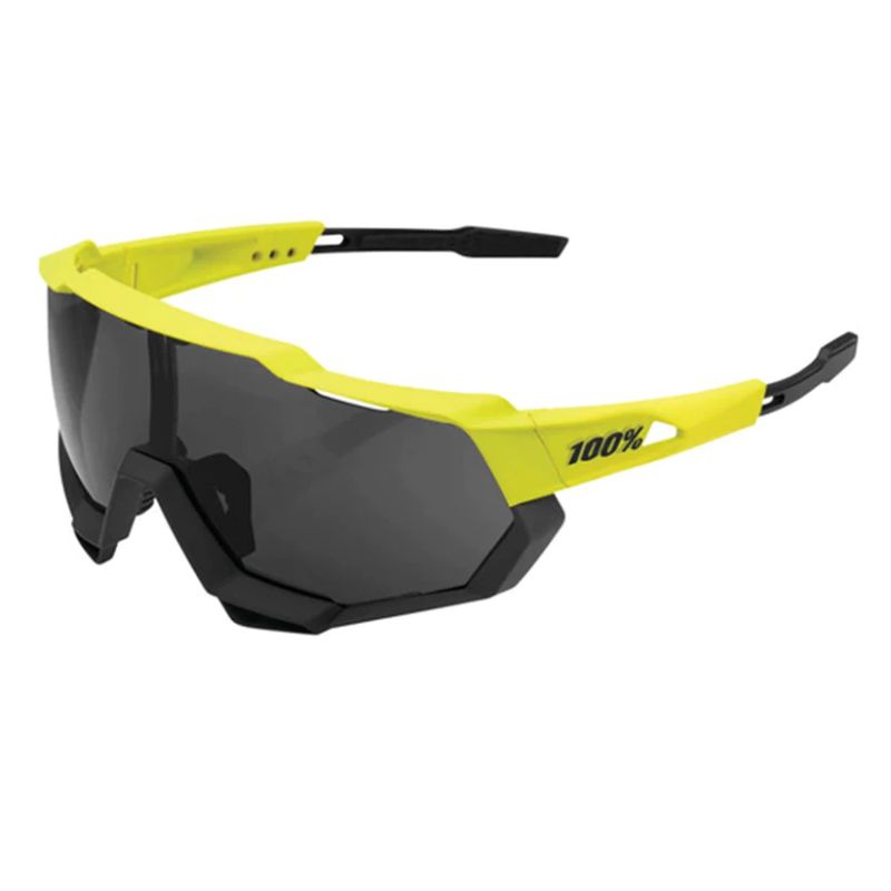 100% Racetrap Soft Tact Banana Black Mirror Lens Sunglasses