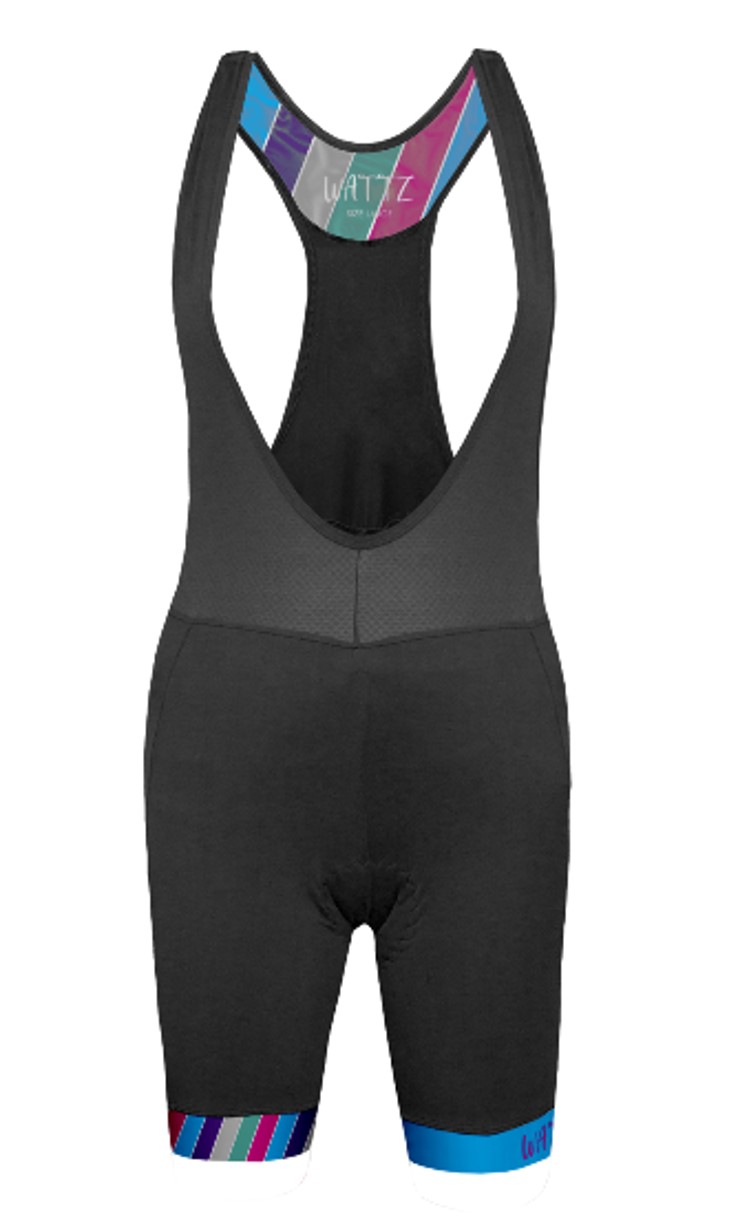 Wattz Explode Gel Racing Stripez Ladies Bibshorts